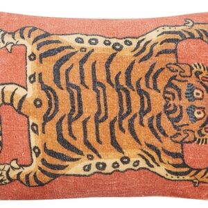 Tibetan Tiger Print Goose Down Filled Pillow